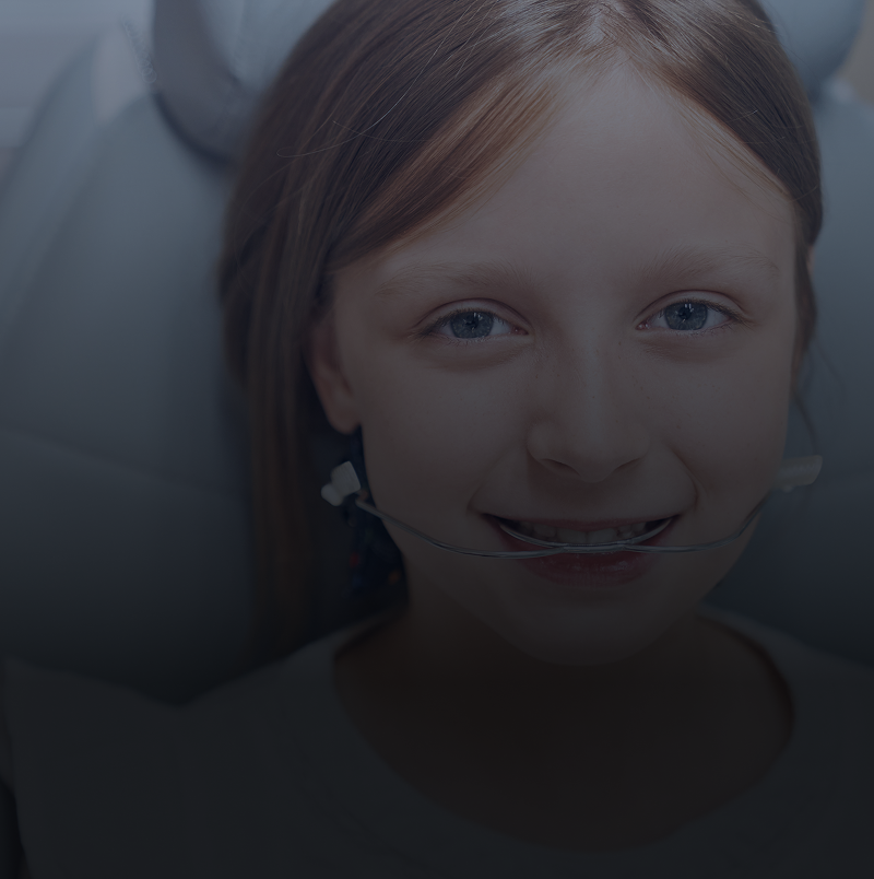 Girl at orthodontist appointment