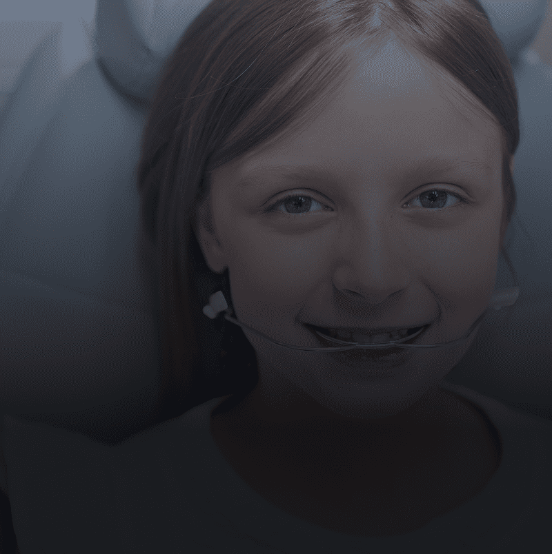 Girl at orthodontist appointment