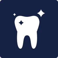 Sparkling white tooth icon